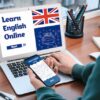 オンラインで英語を学ぶ女性