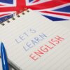 イギリス国旗と英語学習ノート